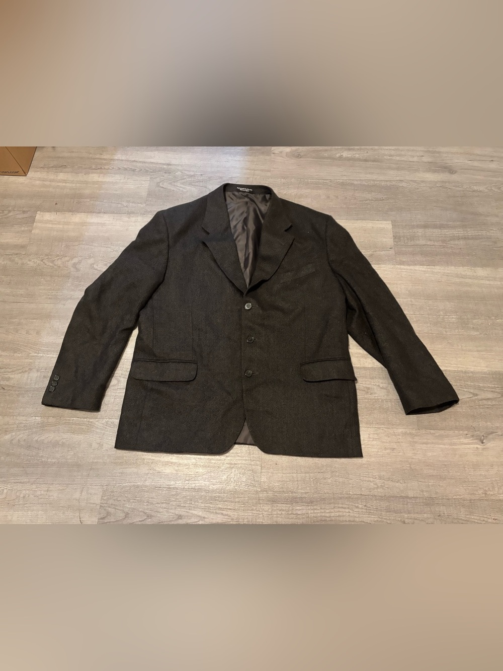Barrington Men's 44 s charcoal Cashmere Lambswool Blazer 3Button office workwear